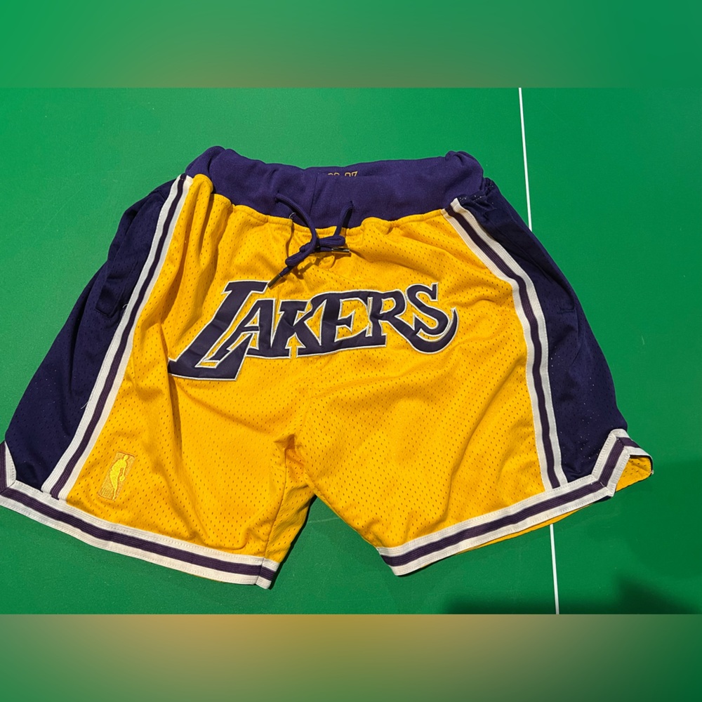 Lakers Yellow and Purple Men's Shorts